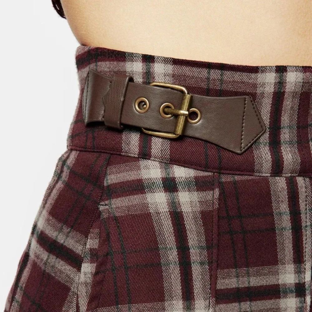 NWT Disturbia Bramble Check Pleated Mini Skirt